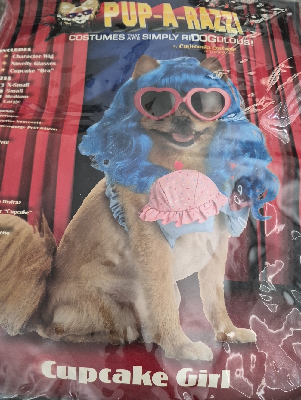California Costumes Cupcake Girl Pet Outfit in Blue & Pink